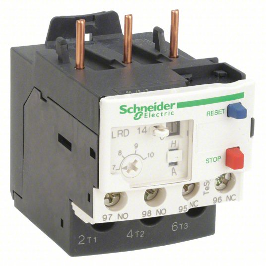 Thermal trip relay, three-line, 1NO/1NC, from 7 to 10A