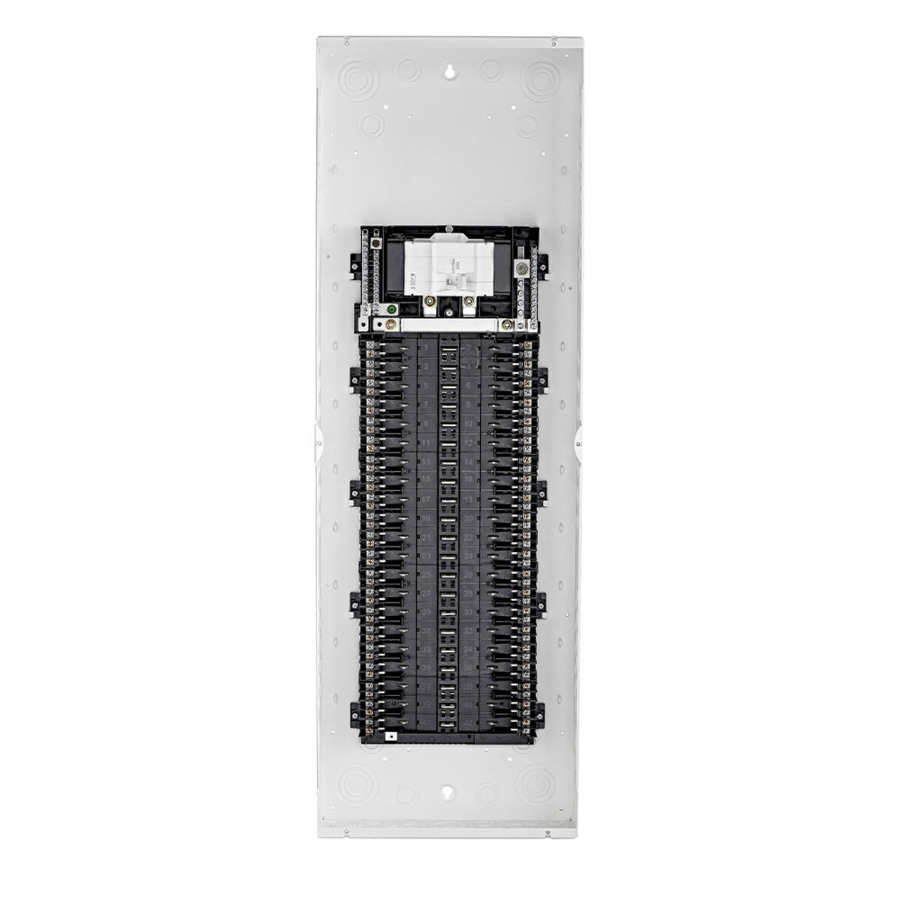 Indoor power panel with 42 slots and 200A main breaker